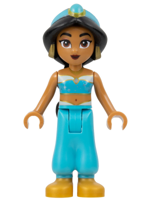 Jasmine - Top with Sparkles and Gold Trim, Closed Mouth