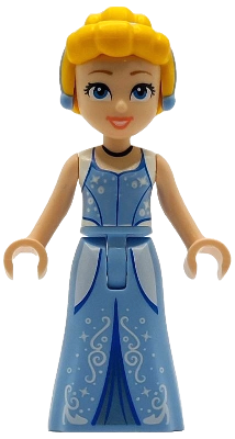 Cinderella - Bright Light Blue and Metallic Light Blue Dress, Bright Light Orange Hair