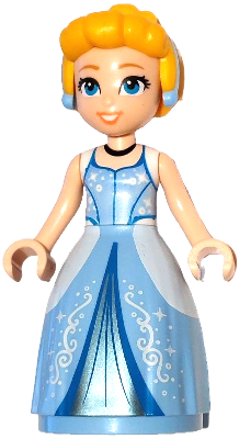 Cinderella - Bright Light Blue and Metallic Light Blue Ball Gown, Bright Light Orange Hair