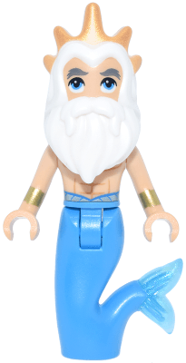 Minifigurka LEGO® dp254 King Triton - Mini Doll, Medium Tan
