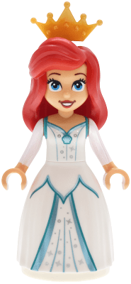 Minifigurka LEGO® dp255 Ariel - Human, Medium Tan, White Dress, Pearl Gold Tiara