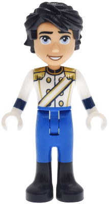 Minifigurka LEGO® dp256 Prince Eric - Medium Tan, Uniform with Gold Epaulettes, Blue Trousers