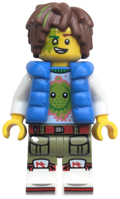 Mateo - Z-Blob Shirt, Blue Puffer Vest, Hair with Lime Streaks (6527186)