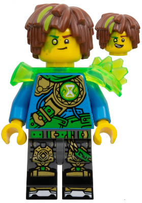 Mateo - Trans-Bright Green Shoulder Armor