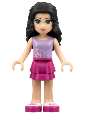 Friends Emma - Magenta Layered Skirt, Lavender Top