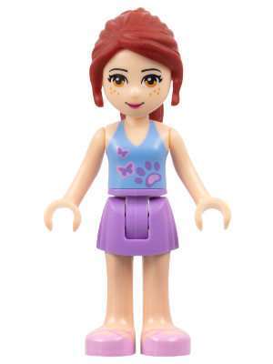 Friends Mia - Medium Blue Top with 2 Butterflies, Medium Lavender Skirt