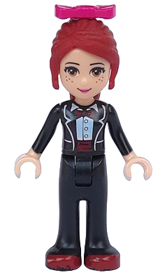 Friends Mia - Black Trousers, Black Formal Jacket with Bow Tie
