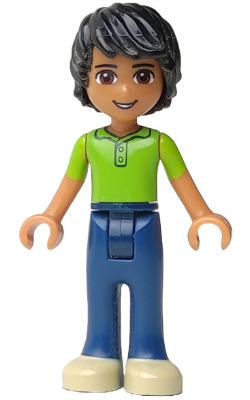 Friends Matthew - Dark Blue Trousers, Lime Polo Shirt