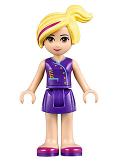 Friends Natasha - Dark Purple Skirt, Dark Purple Top with Comb