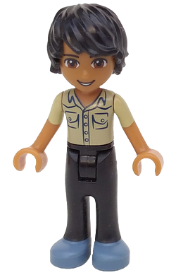 Friends Matthew - Black Trousers, Khaki Shirt