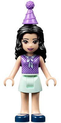 Friends Emma - Light Aqua Skirt, Medium Lavender Top and Party Hat