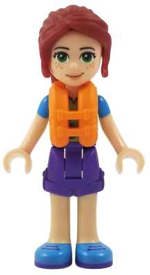 Friends Mia - Dark Purple Shorts, Lime Top, Life Jacket