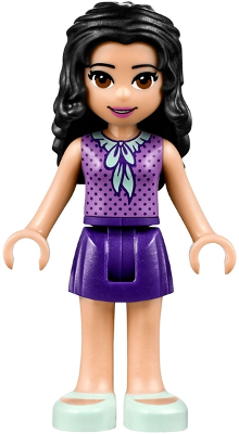 Friends Emma - Dark Purple Skirt, Medium Lavender Top, Light Aqua Shoes