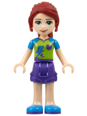 Friends Mia - Dark Purple Shorts, Lime Top