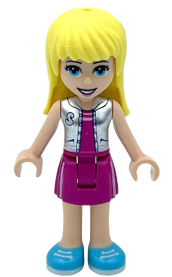 Friends Stephanie - Magenta Skirt and Top with Silver Vest