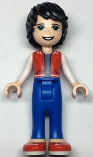 Friends Jackson - Red Shoes, Blue Trousers, Red Vest, Sand Blue Undershirt, White Sleeves