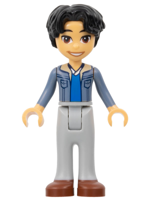 Friends Niko - Sand Blue Jacket, Light Bluish Gray Trousers, Reddish Brown Shoes