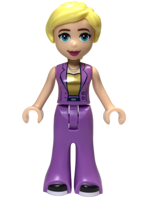 Friends Stephanie (Adult) - Medium Lavender Suit with Gold Shirt, Black Shoes with White Soles