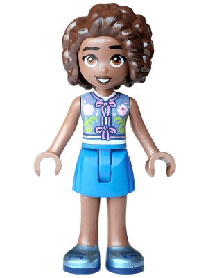 Friends Aliya - Sand Blue Vest, Blue Skirt, Metallic Light Blue Shoes