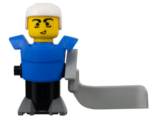 McDonald's Sports Hockey Player - Blue Torso and Black Base without Stickers