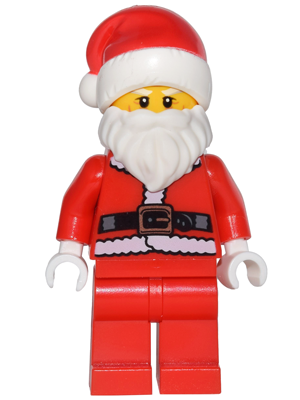 Santa - Fur Lined Jacket with Copper Belt Buckle, Red Legs, White Eyebrows
