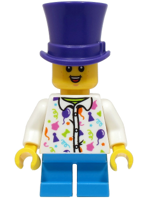 Boy - White Shirt, Dark Azure Short Legs, Dark Purple Top Hat