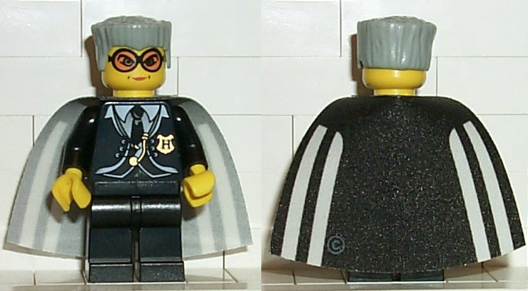 Madam Rolanda Hooch - Black Outfit, Yellow Head, Cape with White Stripes
