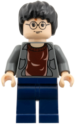 Harry Potter - Dark Bluish Gray Open Shirt Torso, Dark Blue Legs