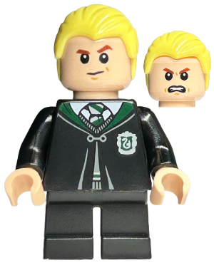 Draco Malfoy - Black Torso Slytherin Robe, Black Short Legs