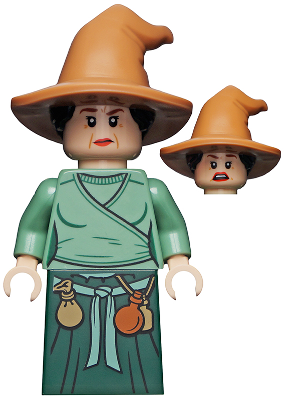 Wizard - HP Wizarding World Female, Medium Nougat Hat, Sand Green Top, Dark Green Skirt