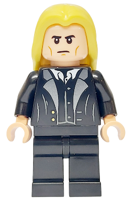 Lucius Malfoy - Black Suit, Bright Light Yellow Hair, Plain Legs