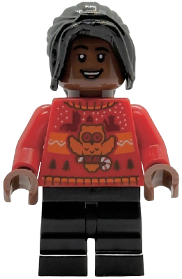 Angelina Johnson - Red Holiday Sweater, Black Medium Legs