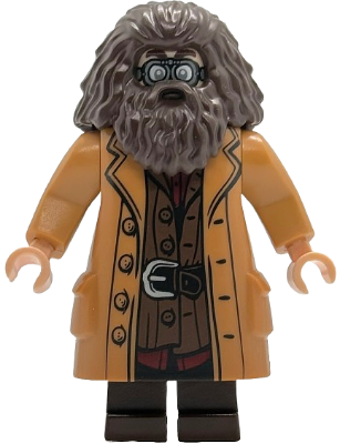Rubeus Hagrid - Medium Nougat Topcoat with Buttons, Goggles