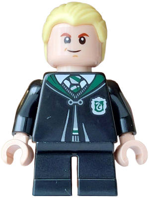 Draco Malfoy - Black Slytherin Robe and Short Legs, Grin / Surprised
