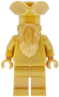 Minifigurka LEGO® hp646 Statue - The Ministry of Magic, Pirate Hat, Gold Beard (Monochrome)
