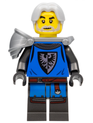 Black Falcon - Male, Pearl Dark Gray Detailed Legs, Flat Silver Shoulder Pad