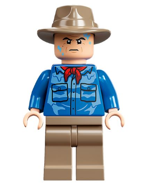 Dr. Alan Grant - Blue Shirt with Water Stains