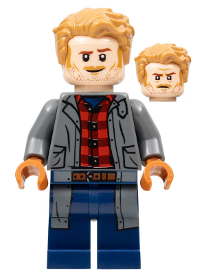 Owen Grady - Dark Bluish Gray Jacket over Flannel Shirt