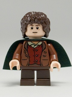Frodo Baggins - Reddish Brown Jacket, Dark Brown Legs, Dark Green Cape