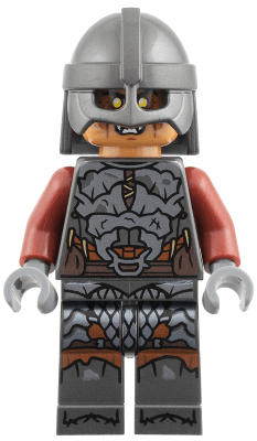 Orc - Medium Nougat Head, Pearl Dark Gray Armor and Helmet, Dark Red Arms