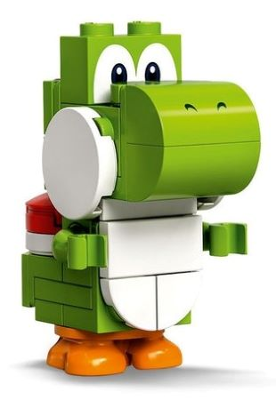 Yoshi - White Tile, Round 1 x 1 Quarter on Front