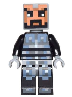 Minecraft Skin 5 - Pixelated, Male with Black and Silver Armor
