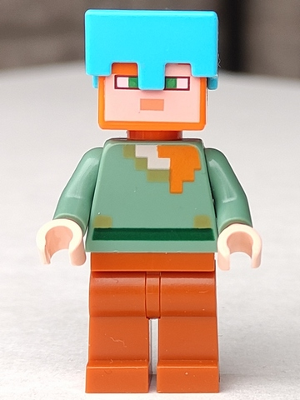 Alex - Dark Orange Legs, Medium Azure Helmet