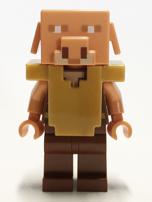 Piglin - Reddish Brown Legs, Pearl Gold Armor