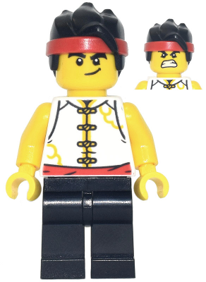 Monkie Kid - White Vest with Clasps and Red Belt