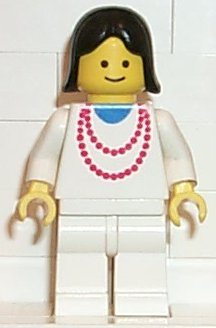 Necklace Red - White Legs, Black Female Hair