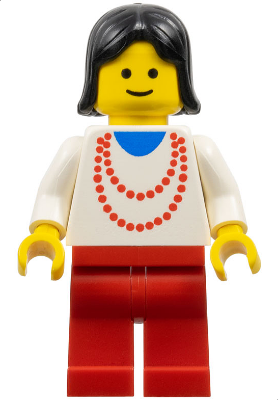 Necklace Red - Red Legs, Black Female Hair