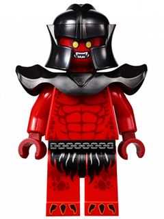 Crust Smasher - Bare Chest, Red Legs, Black Shoulder Pads Armor