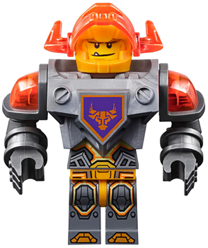 Axl - Trans-Neon Orange Visor, Flat Silver Torso