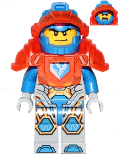Clay Moorington - Blue Helmet, Trans-Neon Orange Visor and Armor
